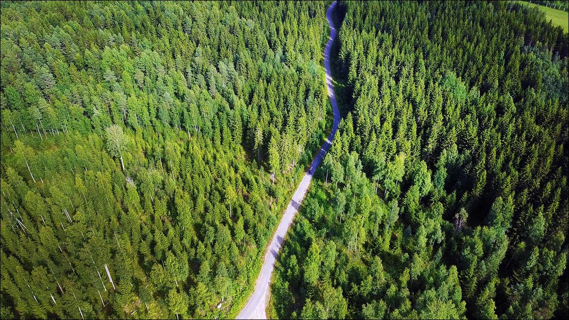 L'ambiance y reste très calme et le parcours défile au bruit des gravillons qui crépitent au passage des roues.