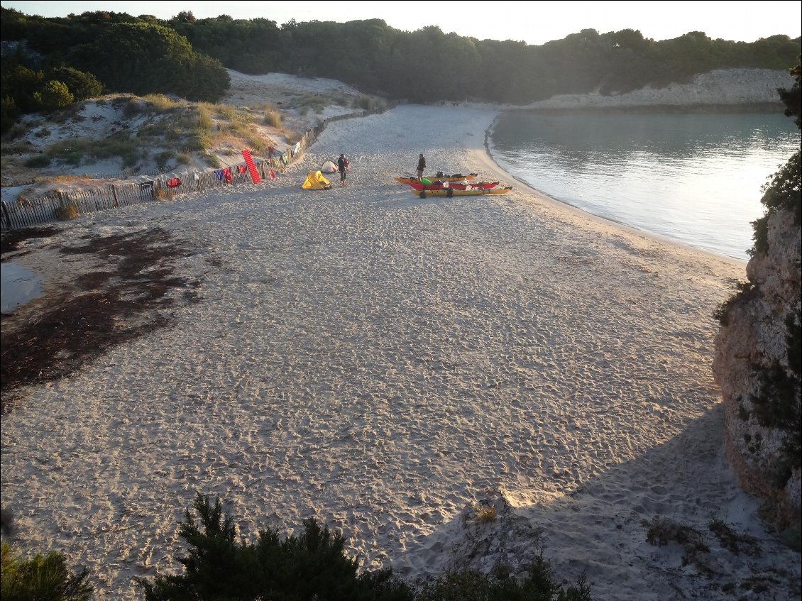 Bivouac après avoir passé Bonifacio.