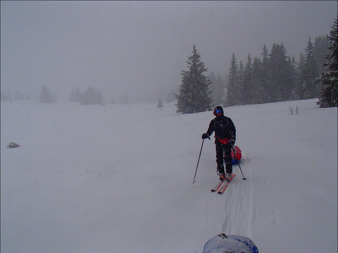ballade dans le vercors en ski pulka