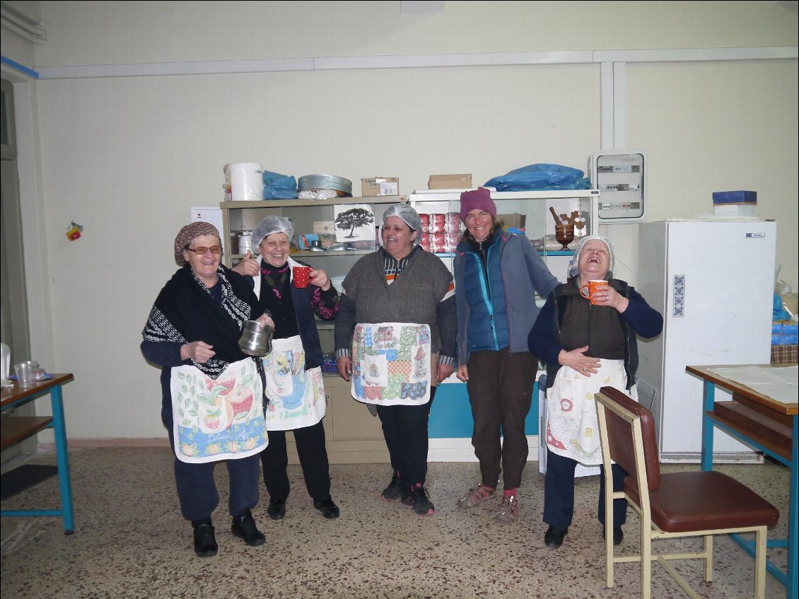 Merci Katerina, anna, evagelia et eleferia pour votre accueil matinal