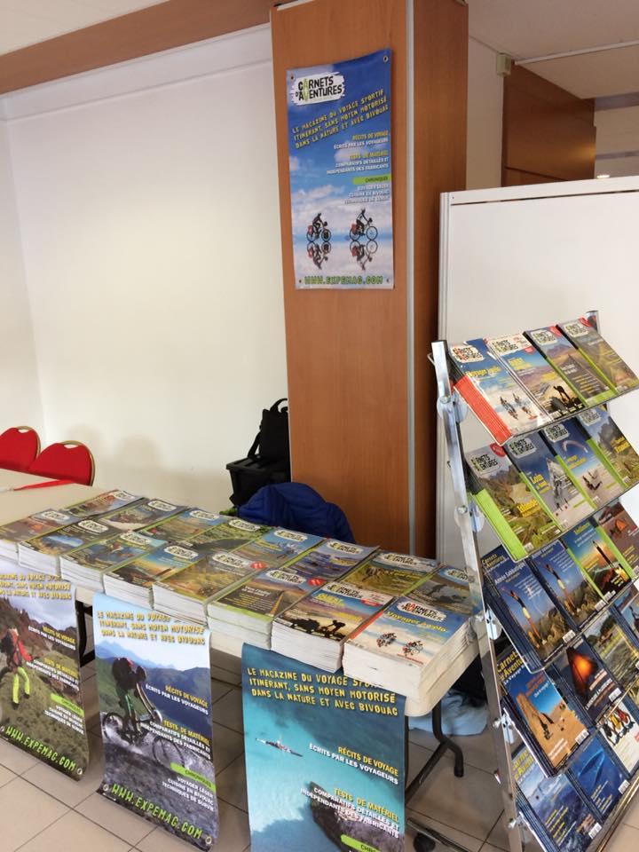 Stand Carnets d'Aventures au festival CCI en janvier 2018