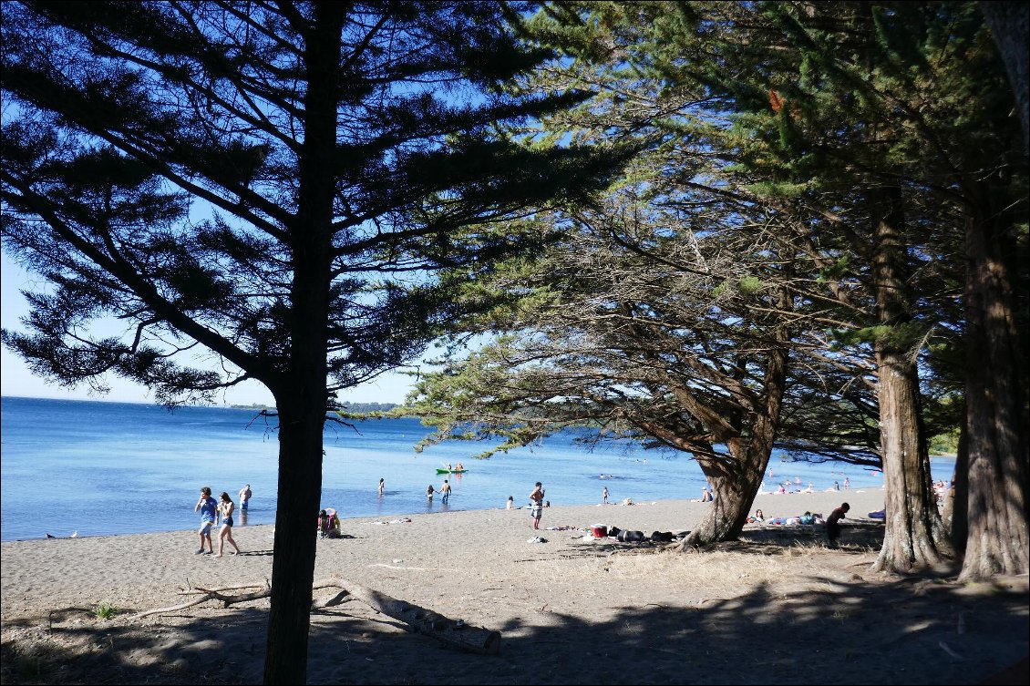 Camping à la plage avant Puerto Varas