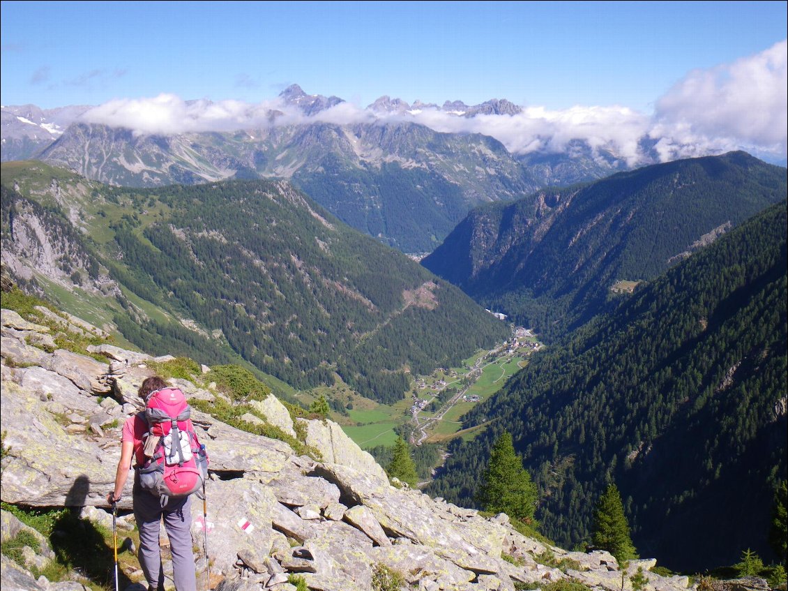 Vue sur la vallée de Trient