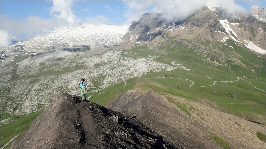 Sur l'arête de l'Arpille