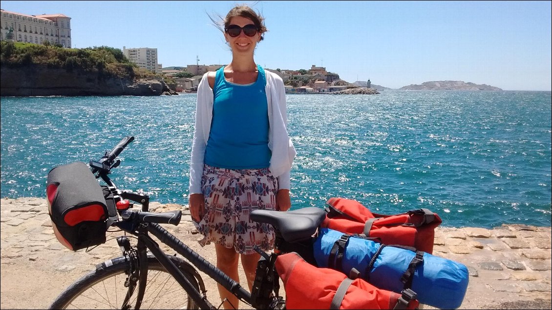 Strasbourg Marseille seule à vélo, 2015