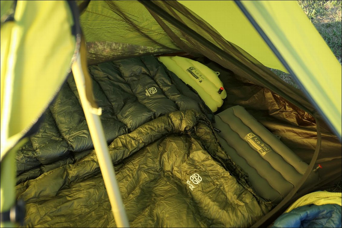 Le Tensor Mummy et le Tensor Field Insulated (testé aussi dans ce test de gamme) au bivouac !