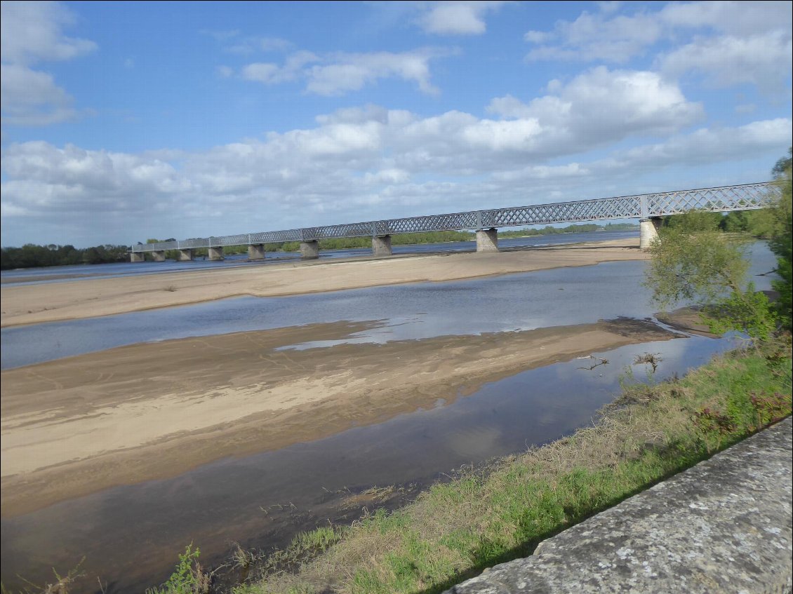 La Loire en fin de voyage s'élargit de plus en plus