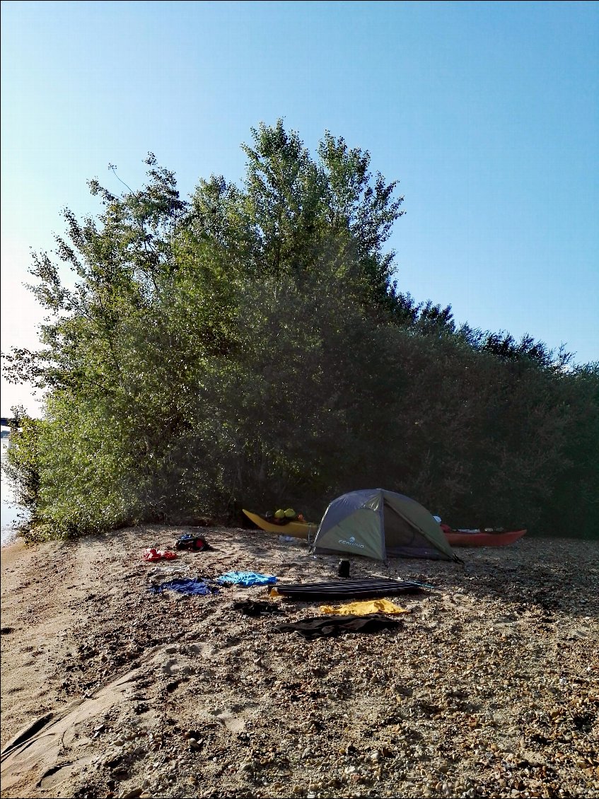 Bivouac juste en amont de Gien