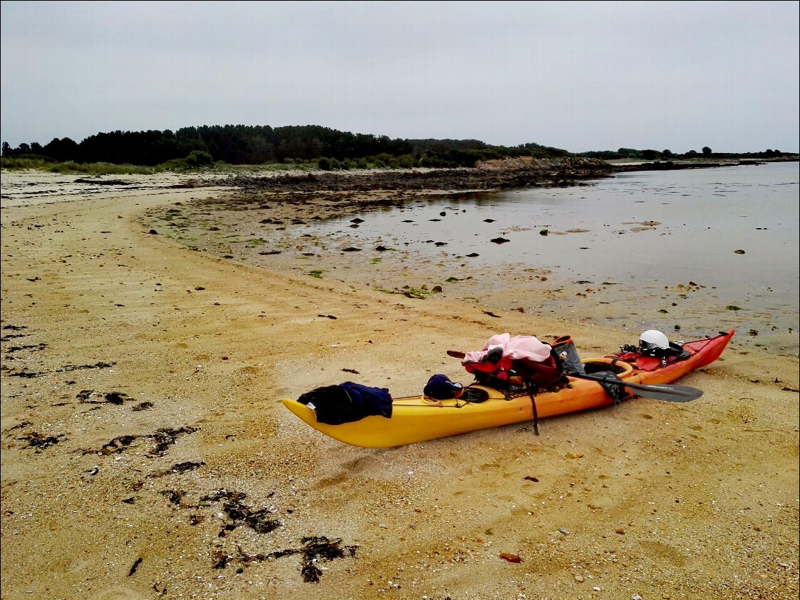 Plage de Men Du à marée descendante