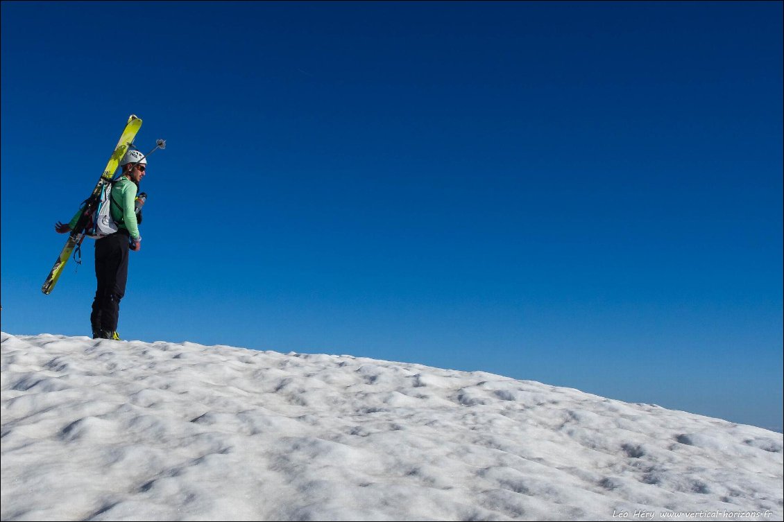 Et voilà le sommet du Rocher Blanc, deuxième plus haut sommet du massif de Belledonne.