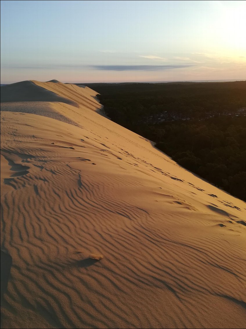 Premier jour de notre road trip et un lèvé de soleil sur la dune du pyla 