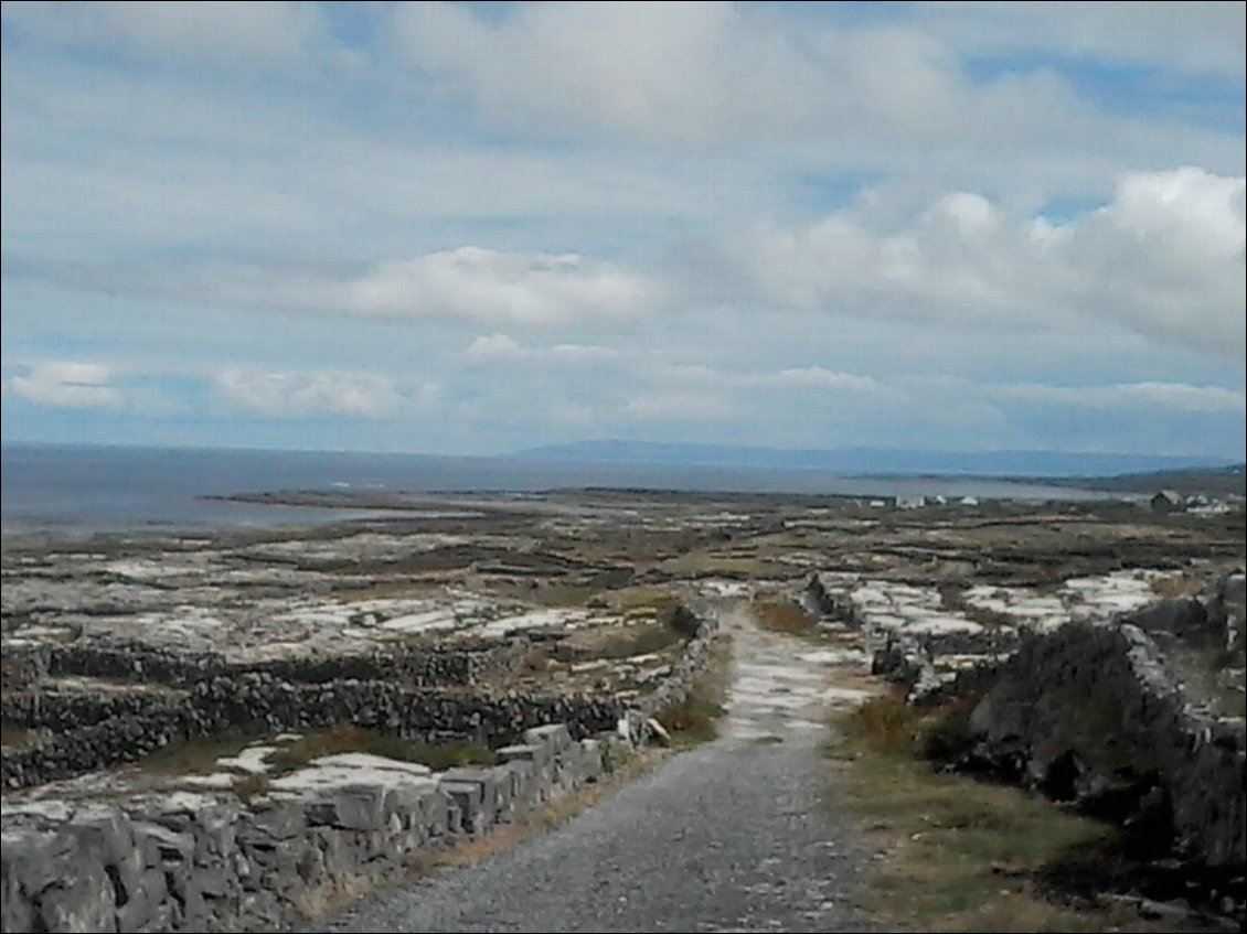 Les îles d'Aran sont le prolongement de l'ensemble karstique des Burren. D'où ces paysages pierreux.