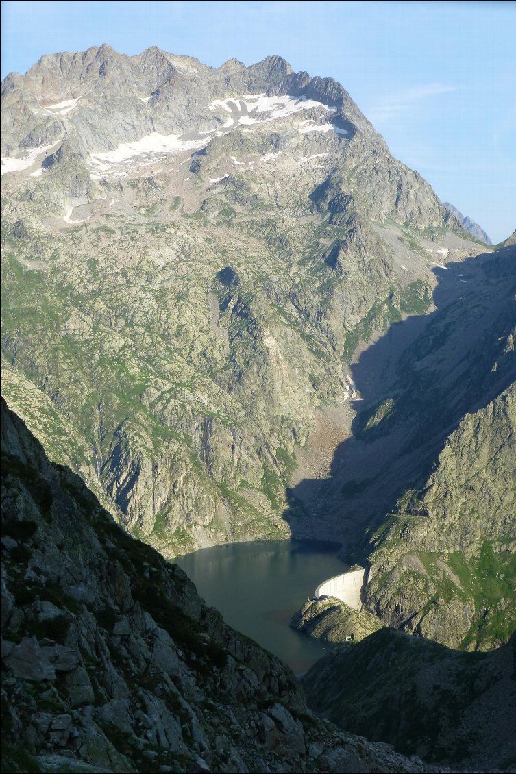 Face sud de l'Argentera et le lac de Chiota