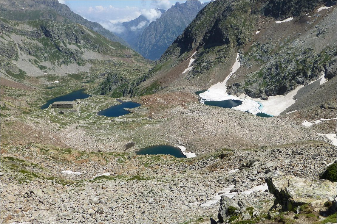 les lacs de Valscura en montant à la Baisse de Druos