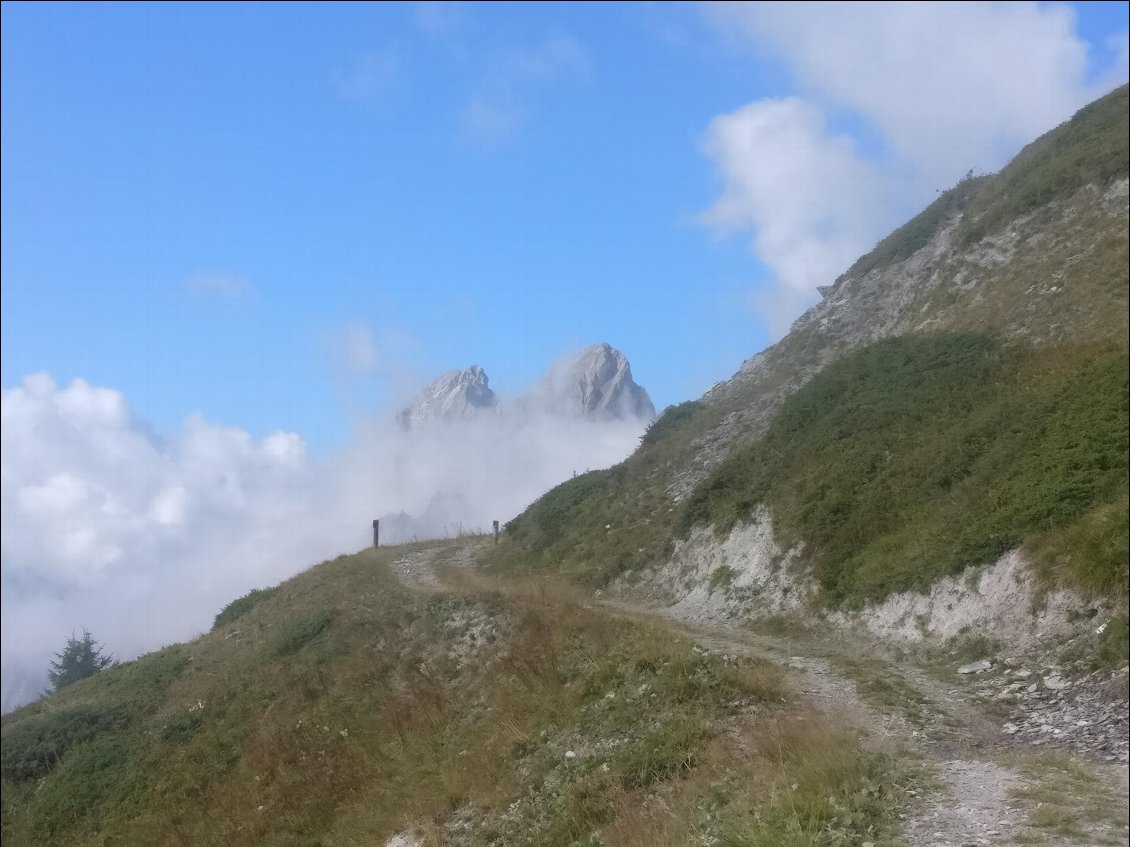 Dernier kilomètre avant de passer le petit col des encombres à 2300m.