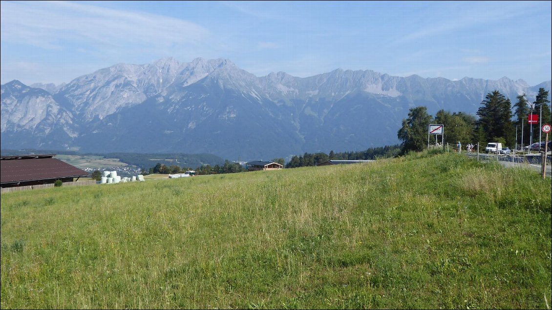 En montant vers le col de Brenner, vue sur les Alpes autrichiennes (N d'Innsbrück)