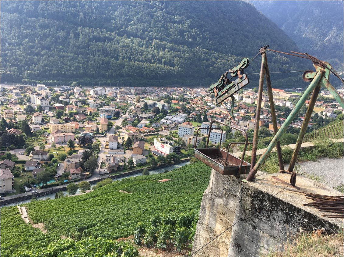 Au dessus de Martigny, ça grimpe...