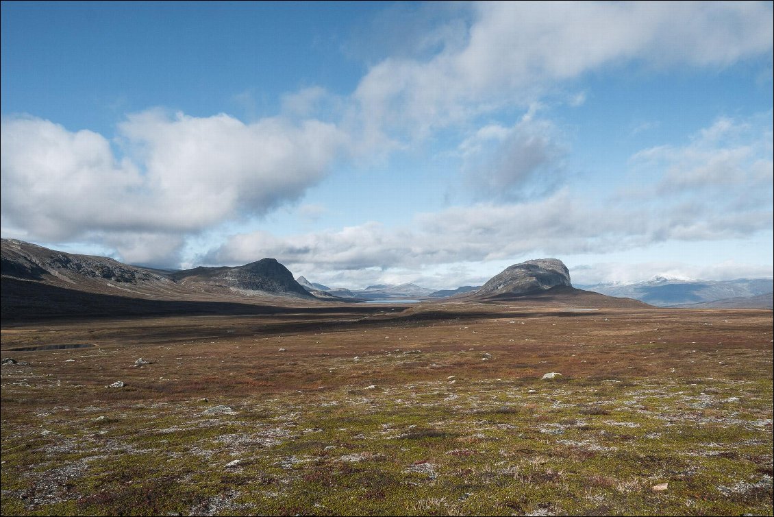 A la fin du trek à l'approche de Saltoluokta