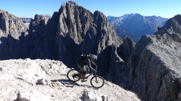 Descente Sasso Piatto, les parties roulantes ne sont pas très longues