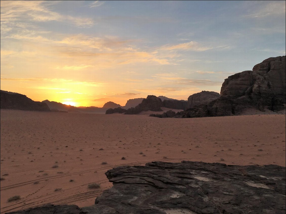 Sunset dans le wadi Rum