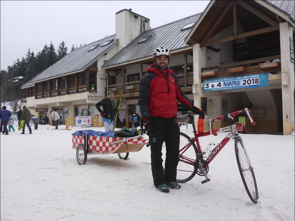 Couverture de Traversée du Vercors en Vélo-Pulka