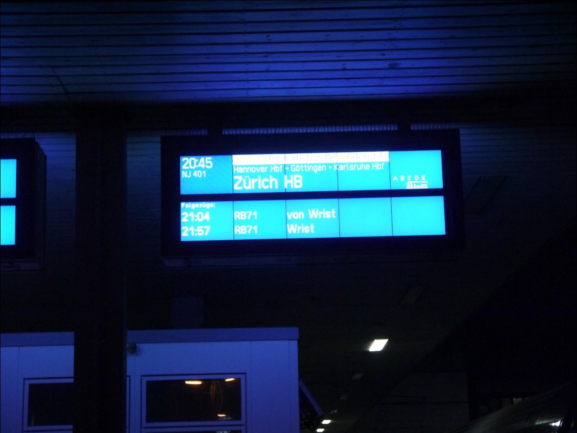 Hambourg, train de nuit...