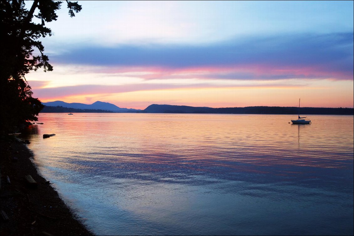 Coucher de soleil proche Chemainus Ile de Vancouver