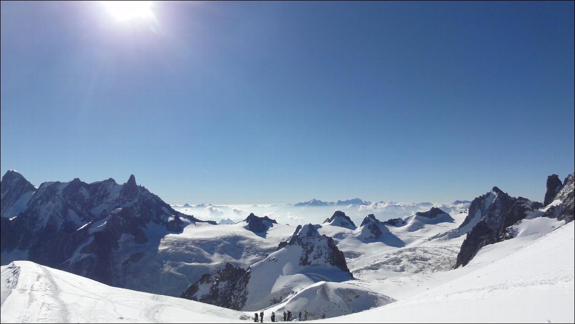 escalade et ski dans la vallée blanche