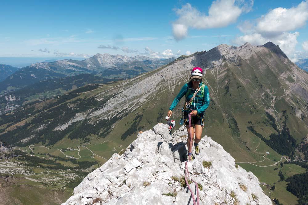 L'arête à Marion au-dessus du col des Aravis