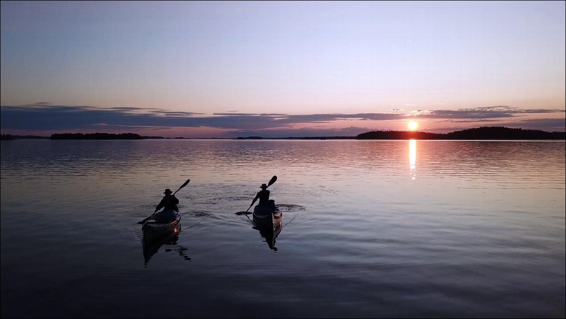On s'en souviendra toujours de cette fin de journée, parce qu'elle ne concerne que la famille que nous sommes sur le Saimaa.
