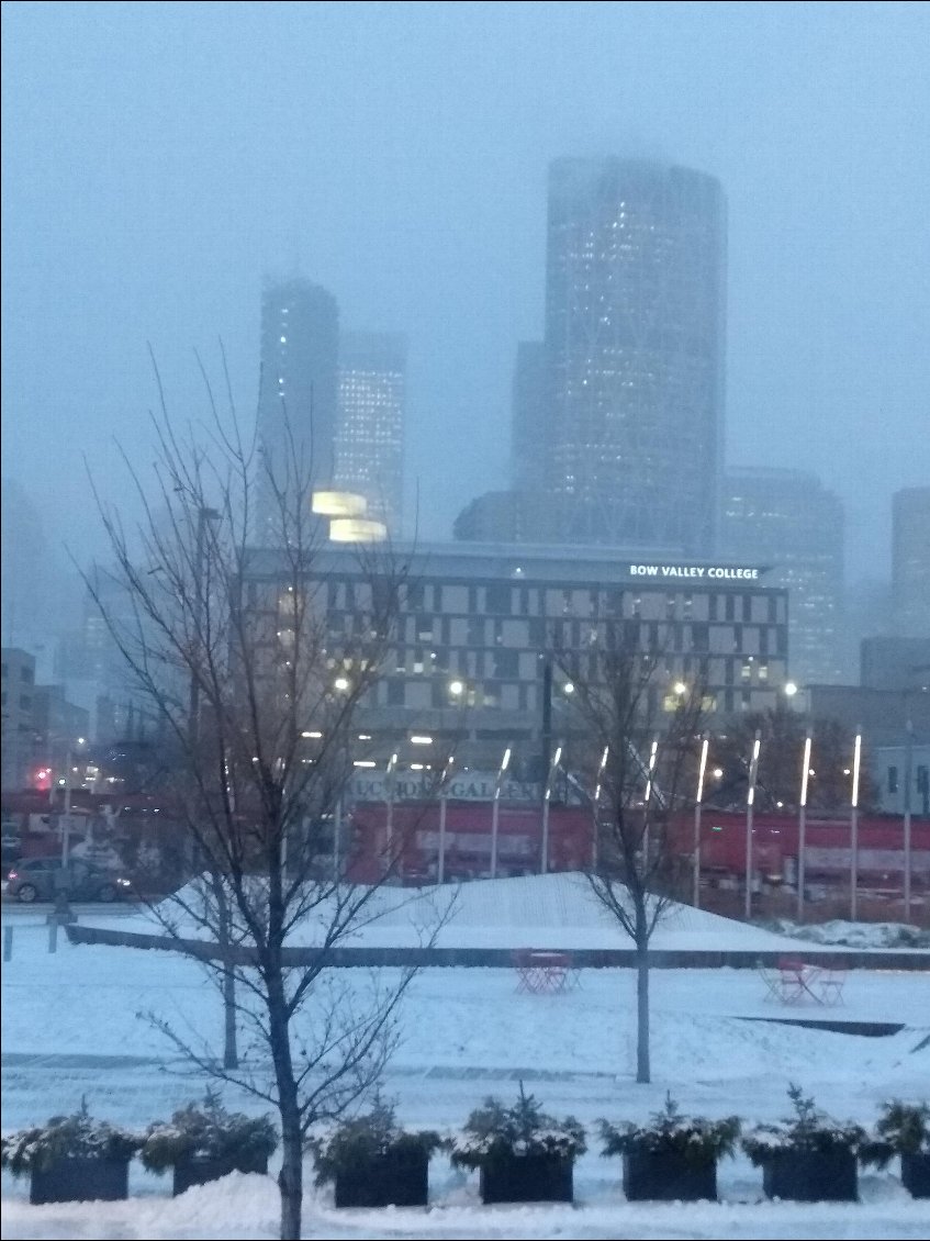 Lundi 28 octobre au réveil à Calgary.