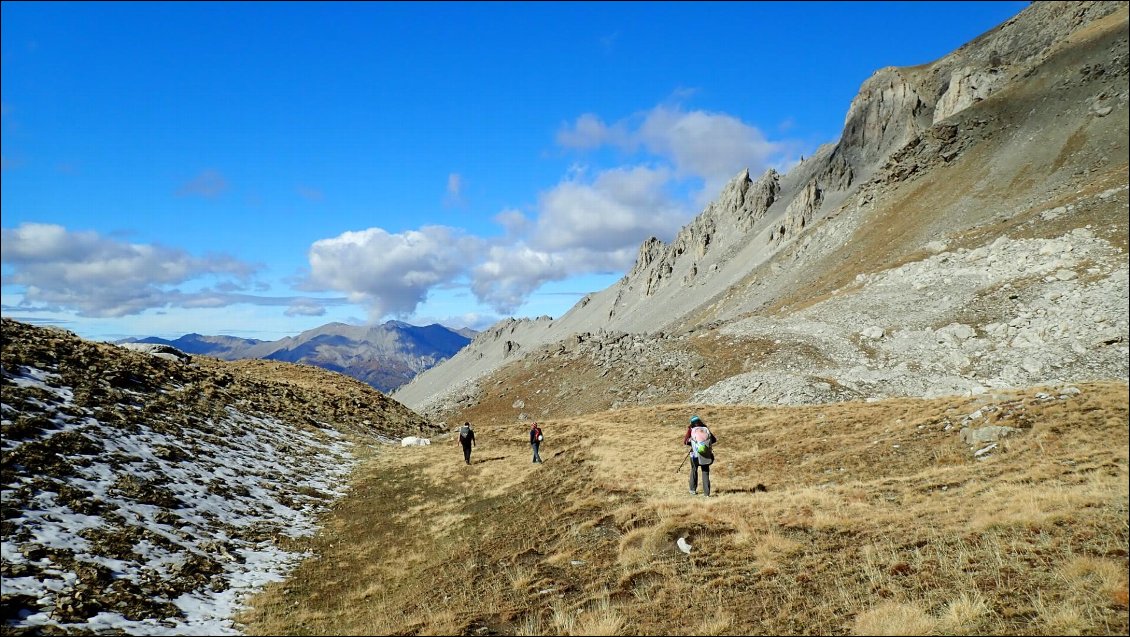 Dans la montée vers le Jas du Chamois. Ubaye.