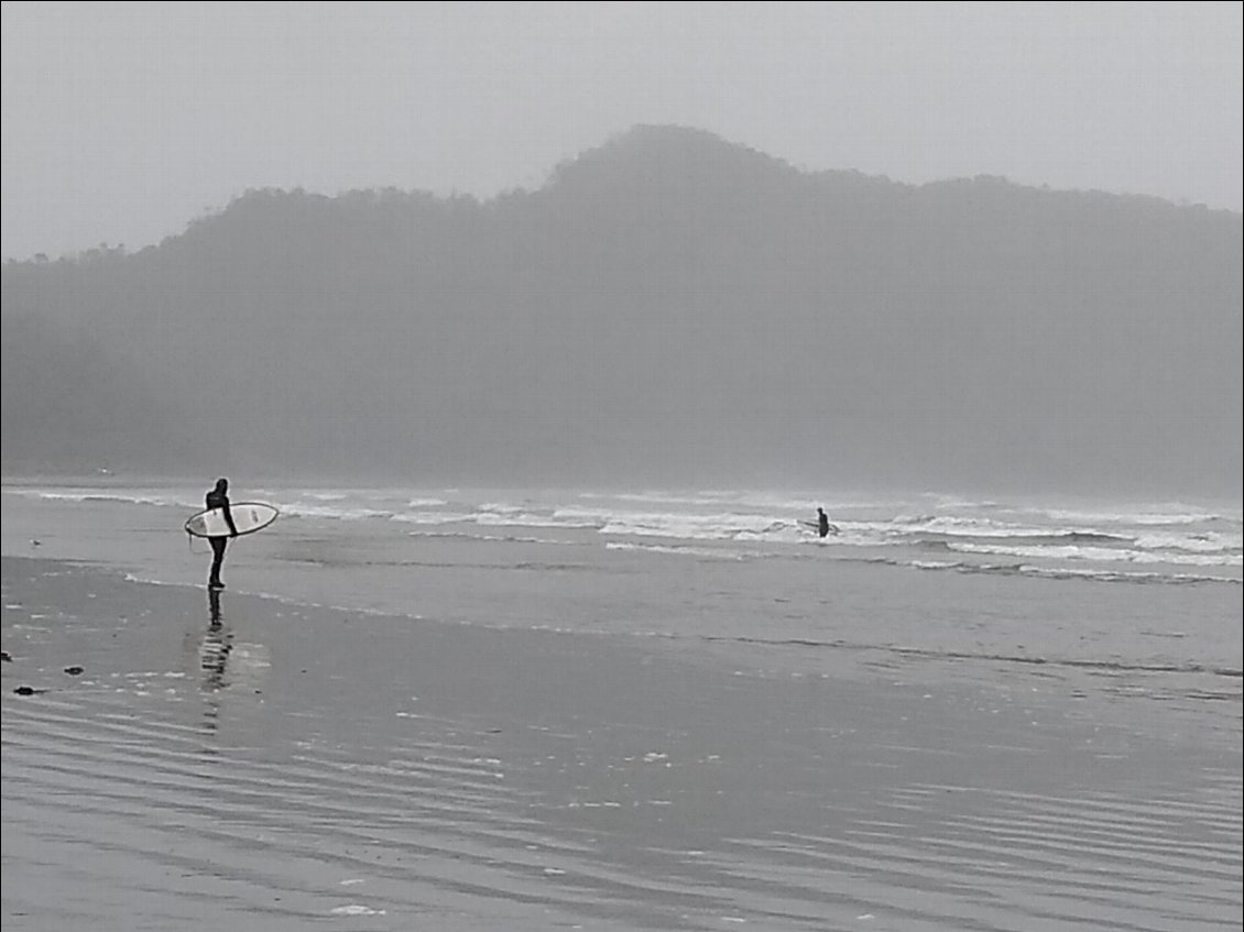 Long Beach et Les surfers.