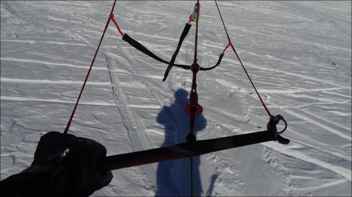 Snowkite : par définition il y a de la neige et du vent :-)
(avec un précédent modèle de Racer Heatwear)