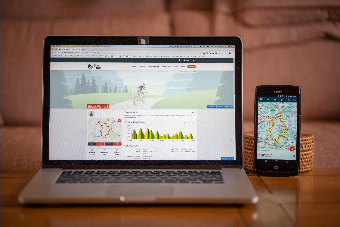 Avec Sitytrail, il est très intuitif de préparer un itinéraire sur ordinateur pour le retrouver ensuite sur son smartphone.