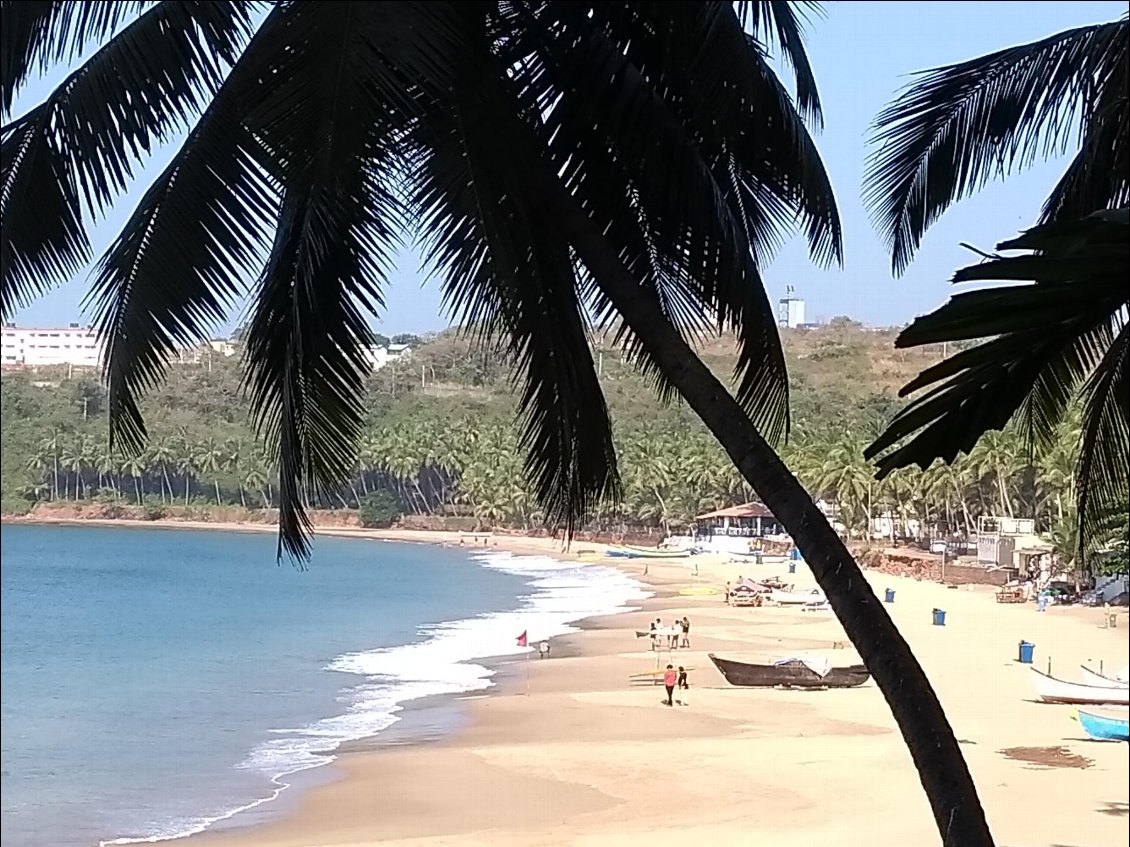 Au pied de l'hôtel la plage bogmallo -vasco da Gama.