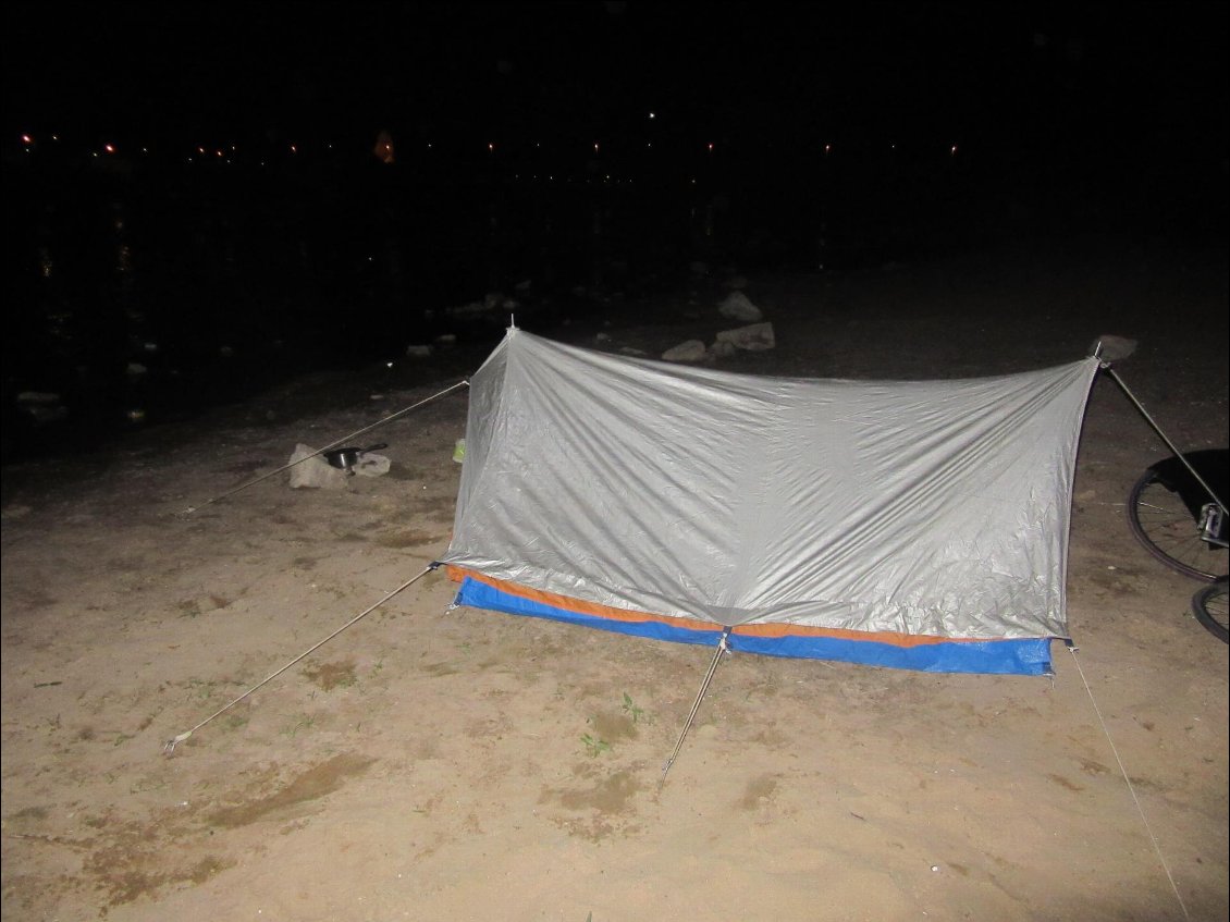 Camp sur la plage de Jargeau