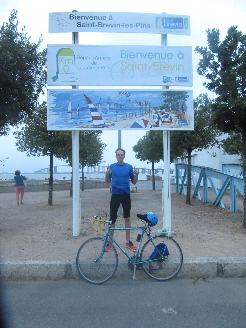 Arrivée à Saint-Brévin-les-Pins après une folle journée vélo.