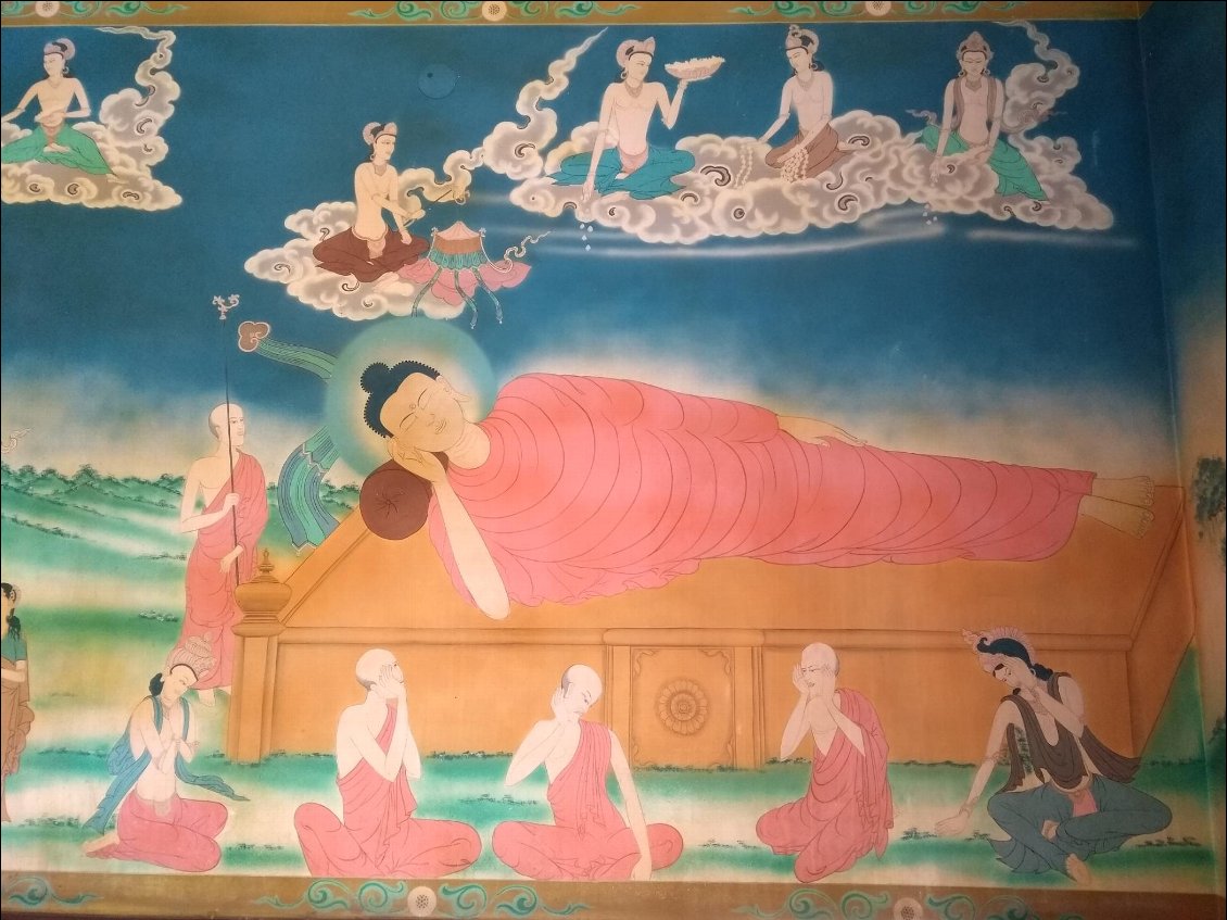 Peintures racontant la vie de Bouddha