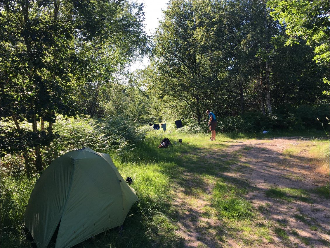 Bivouac près de l'étang du Château