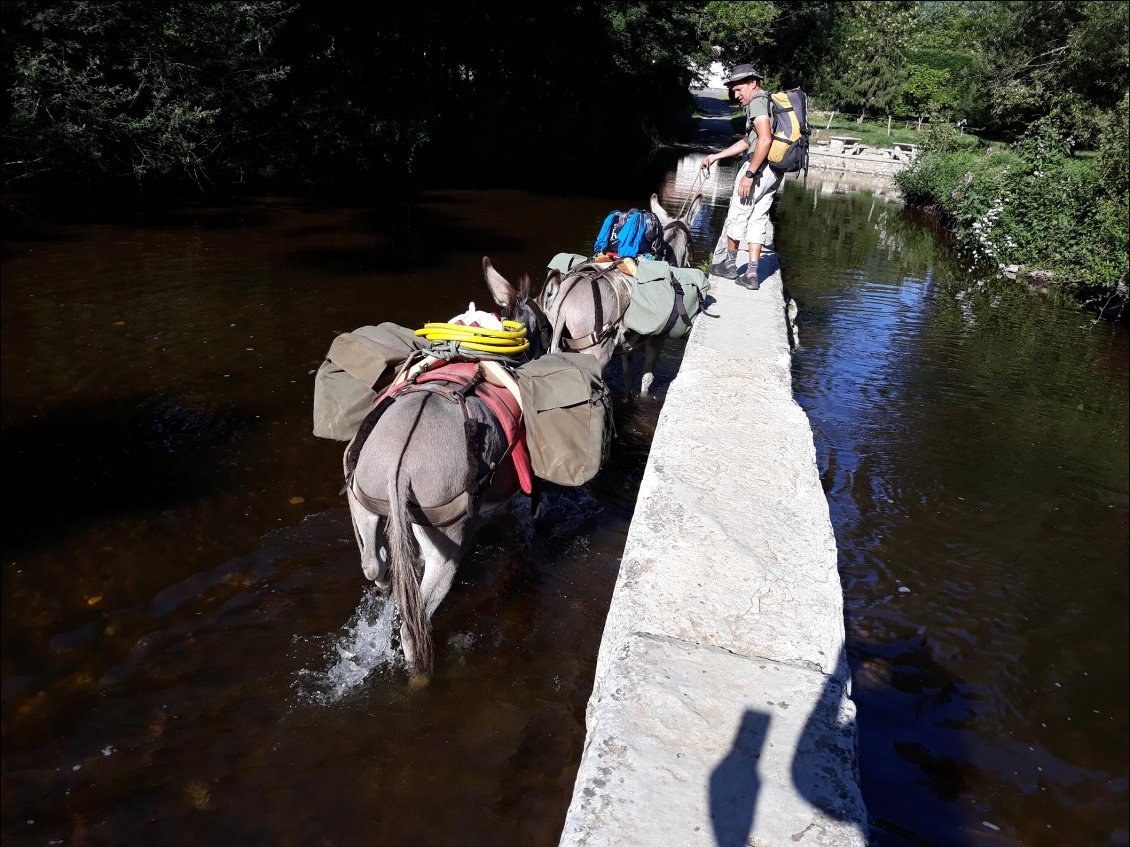 Passage des gués sabots dans le naseau