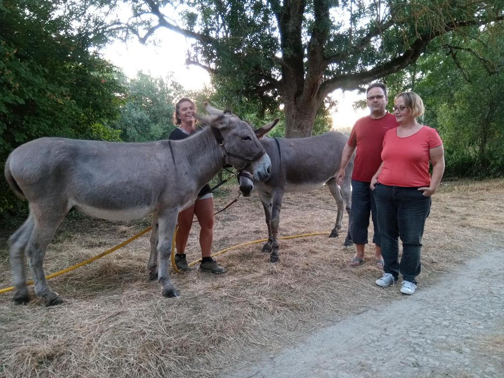 Véronique et Gérard sont venus nous rendre visite pour parler des ânes