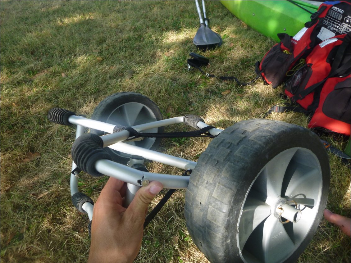 Petit problème technique au 4ème jour de notre aventure. Le chariot lâchera réellement au dernier barrage.