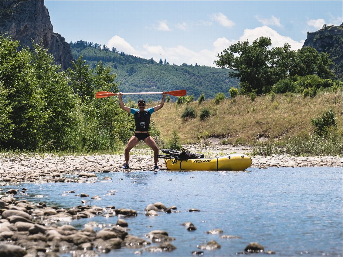 La joie d'arriver à Sisteron.