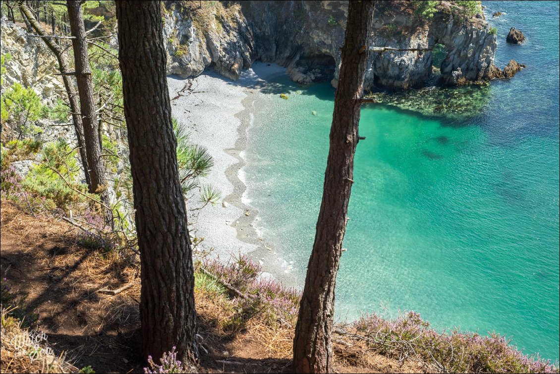 Les eaux turquoises de l'île Vierge