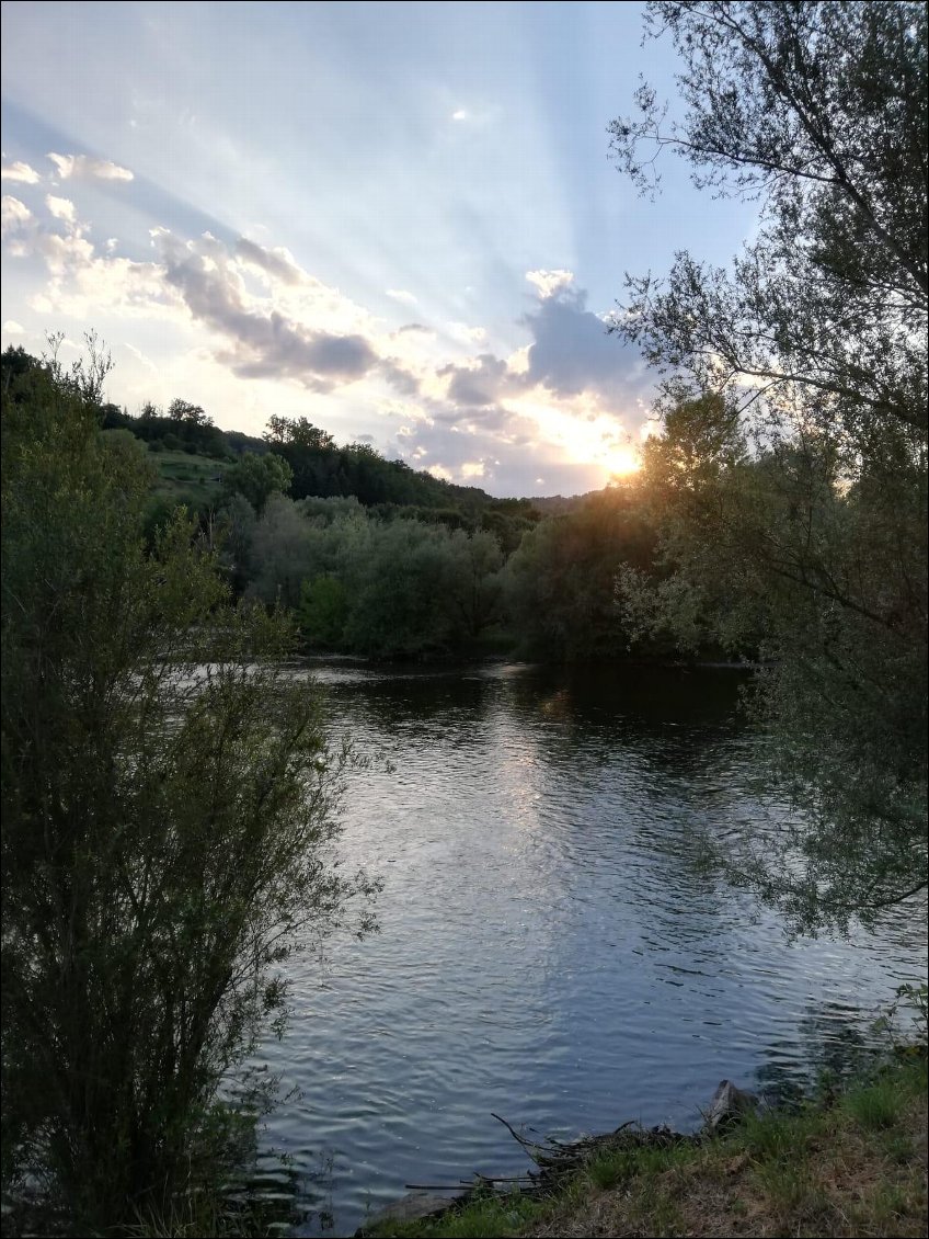 Vue depuis notre salle de bains, au camping