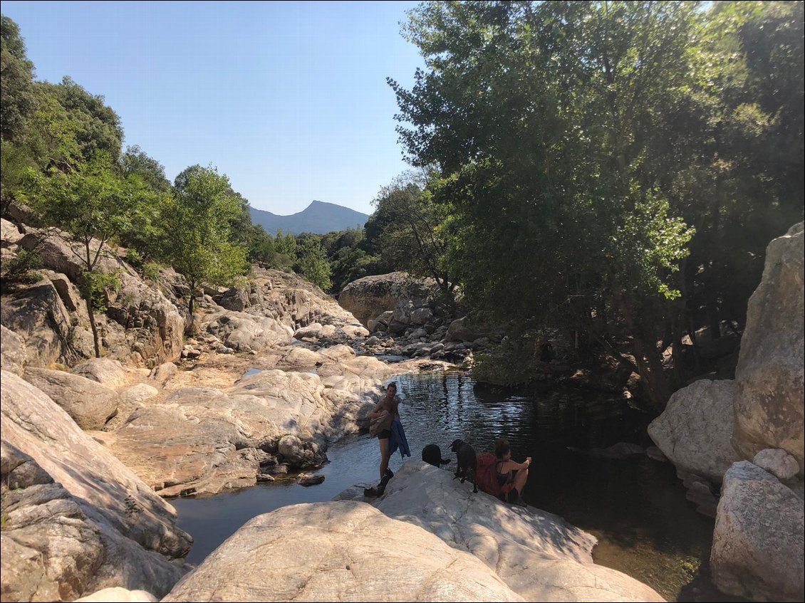 J14 : pause déjeuner dans les gorges d'Héric au Caroux