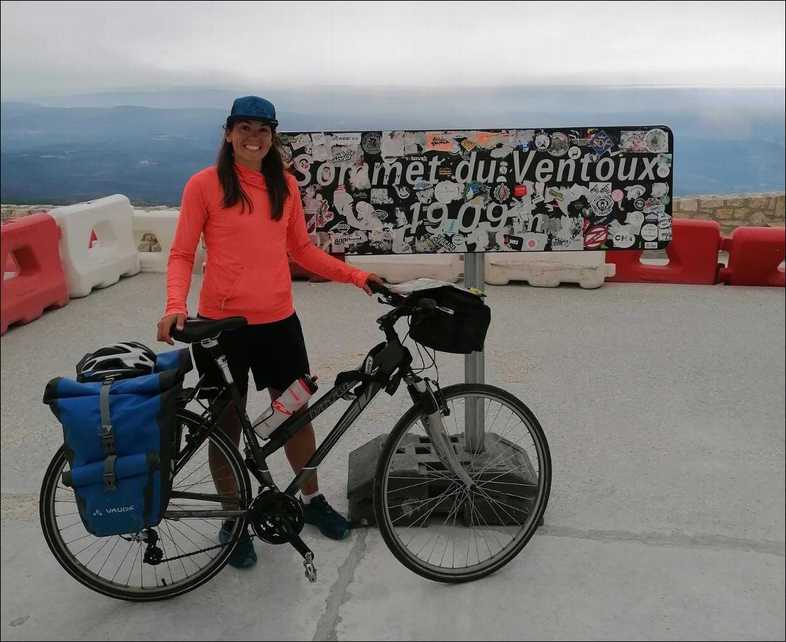 Laurine la machine en haut du Mont Ventoux !