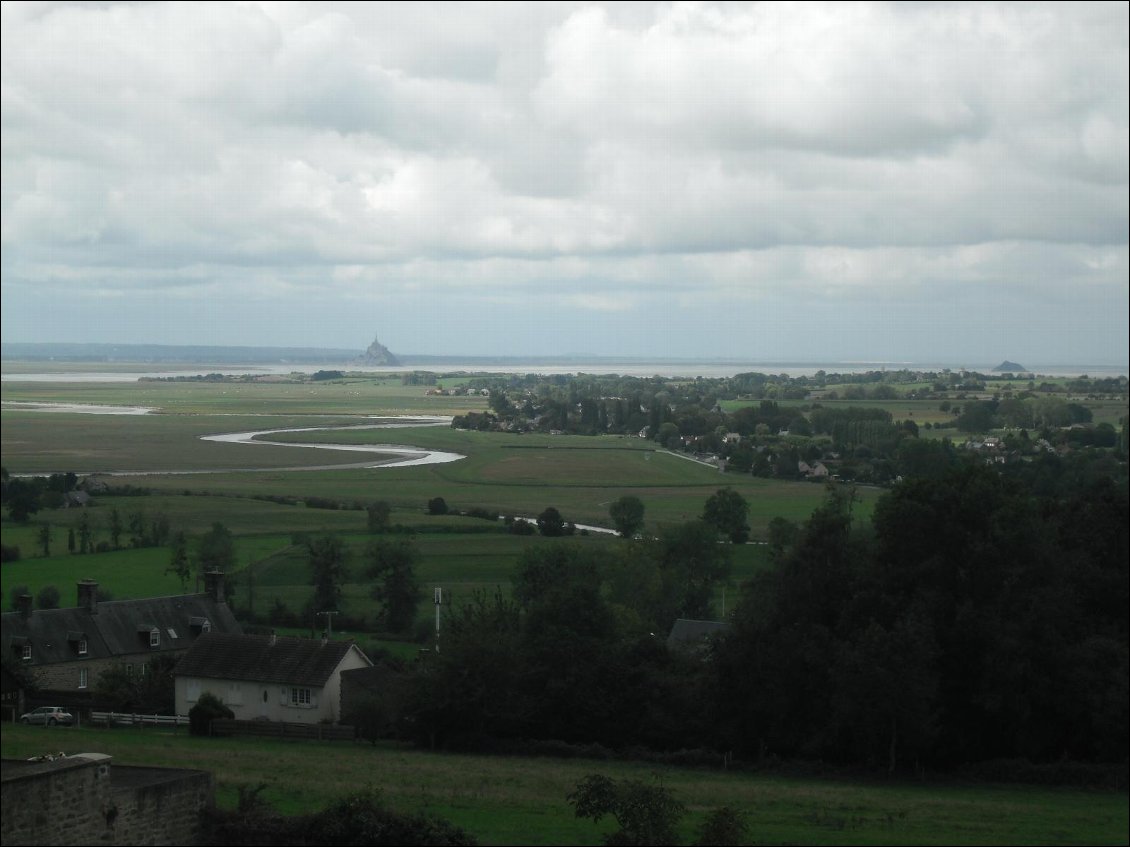 La baie du Mont St Michel vue du jardin des plantes d'Avranches.