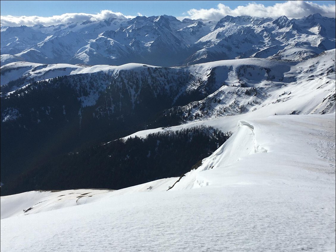 Vue sur les sommets du Luchonnais
